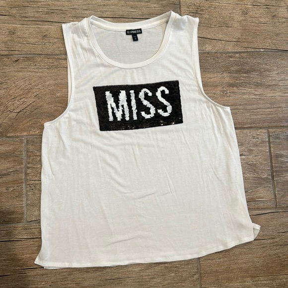 Express Miss to Mrs Sequin Tank - Picture 2 of 8
